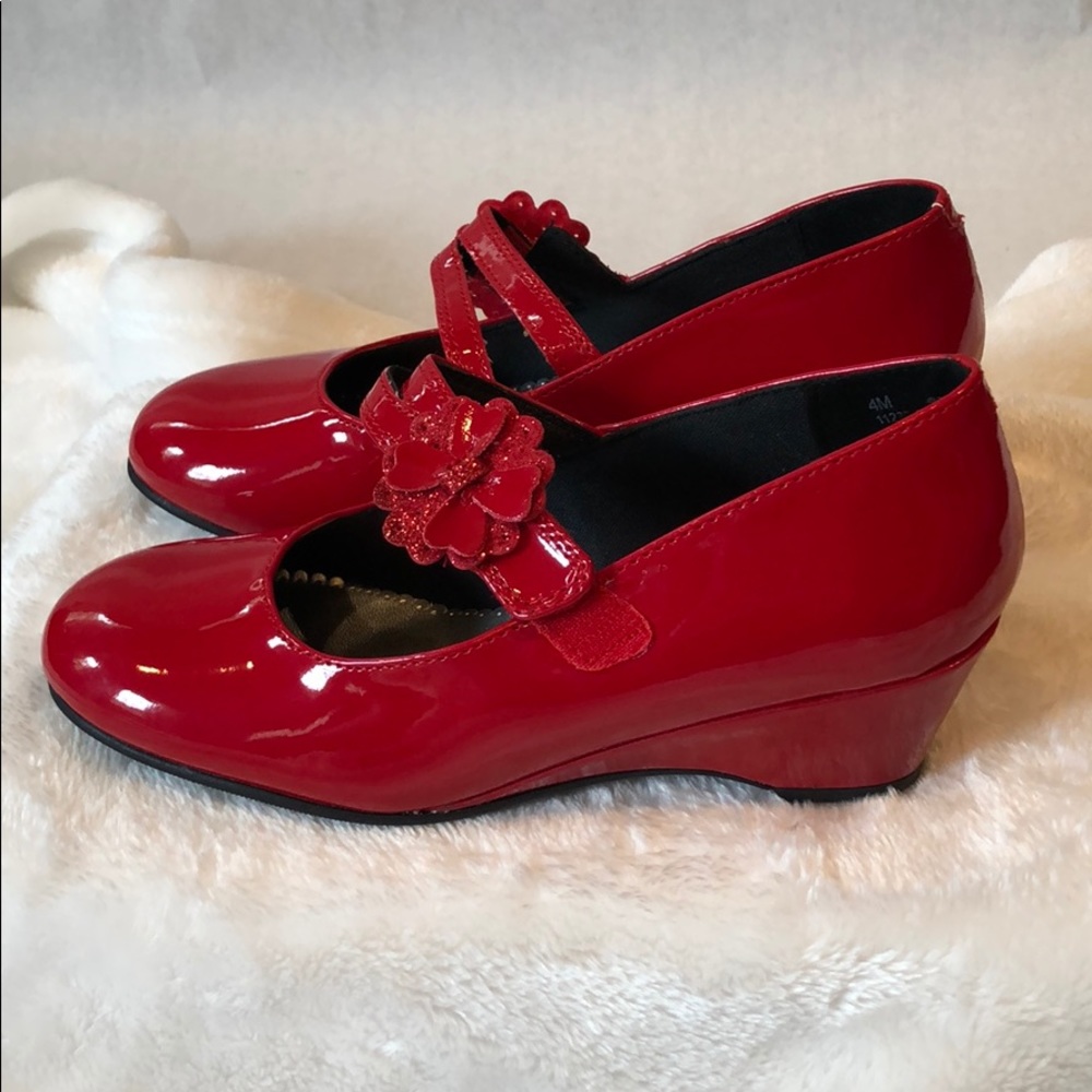 Red Patent Leather Shoes Size 4
